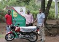 Former AFC Leopards striker Jeremiah Wanjala has successfully recovered from cancer and is back to playing football. INSET; KEFWA Union and Sports journalist Jeff Kinyanjui donated a motorbike to help Wanjala sustain himself.
